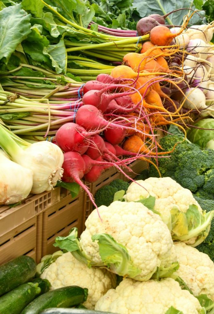Vegetables on a market stall